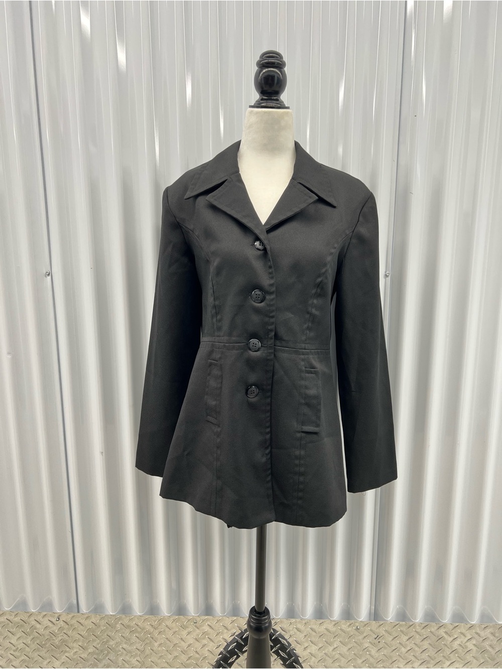 Vintage Prima Donna - Black Women's Tailored Button-Front Jacket Blazer size 11